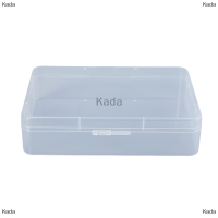 Kada สติกเกอร์เครื่องเขียนกล่องพลาสติกสี่เหลี่ยมกล่องเก็บเครื่องมือศิลปะกล่องเก็บเครื่องประดับทนทานกันฝุ่นอุปกรณ์จัดระเบียบบนโต๊ะ