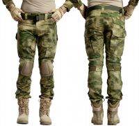 HOT★Camo ยุทธวิธีกางเกงทหารการล่าสัตว์ Airsoft Paintball Cargo กางเกง Camouflage Gen2 Army BDU ต่อสู้กางเกงเข่า Pads