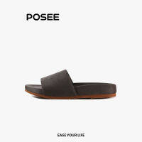 POSEE home indoor couple slippers mens spring and autumn comfortable home mute light luxury high-end slippers women ps7201w