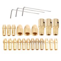 3 Sets 0.5-3mm Brass Drill Chuck Small Electric Drill Bit Collet Fit for Dremel Rotary Tools 3 Size -2.0mm 2.35mm 3.17mm