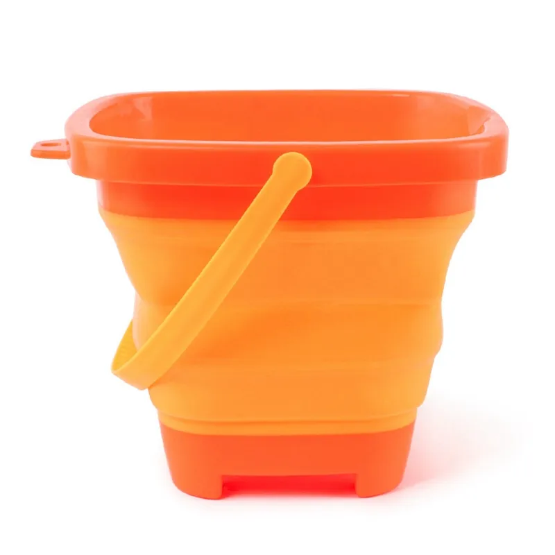 3PCS Foldable Bucket Foldable Pail Bucket Sand Buckets Silicone Collapsible  Bucket for Kids Beach Play Camping 2L