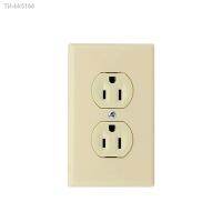 ☃◆ Double-connected Socket American standard 15A Wall Plugs Red hospital socket Gold Plastic Panel Electrical Home Improvement