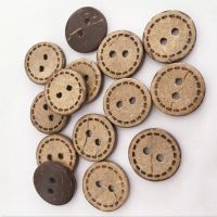 50Pcs Wood Buttons Lovely Cartoon Coconut Button 2 Holes Children Cartoon Clothing Accessories Sewing Scrapbooking Haberdashery