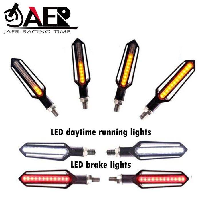 Pair 24 LED Motorcycle Turn Signal Indicator Blinkers 12V Threeuse