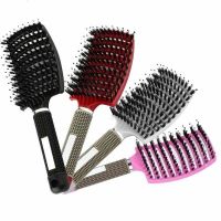 【BEIBEI】 4 colors Women Hair Massage Comb Bristle/Nylon Hairbrush /Wet Curly Detangle Hair Brush/for Salon Hairdressing Hair Styling Tools