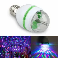 【❂Hot On Sale❂】 gewanfu1881881 โคมไฟหลอดไฟ Led Rgb E27 3W ไฟ Led แบบหมุนอัตโนมัติสำหรับไฟดิสโก้ปาร์ตี้ที่บ้านการตกแต่งบ้านโคมไฟ Led เวทีขนาด85-265V