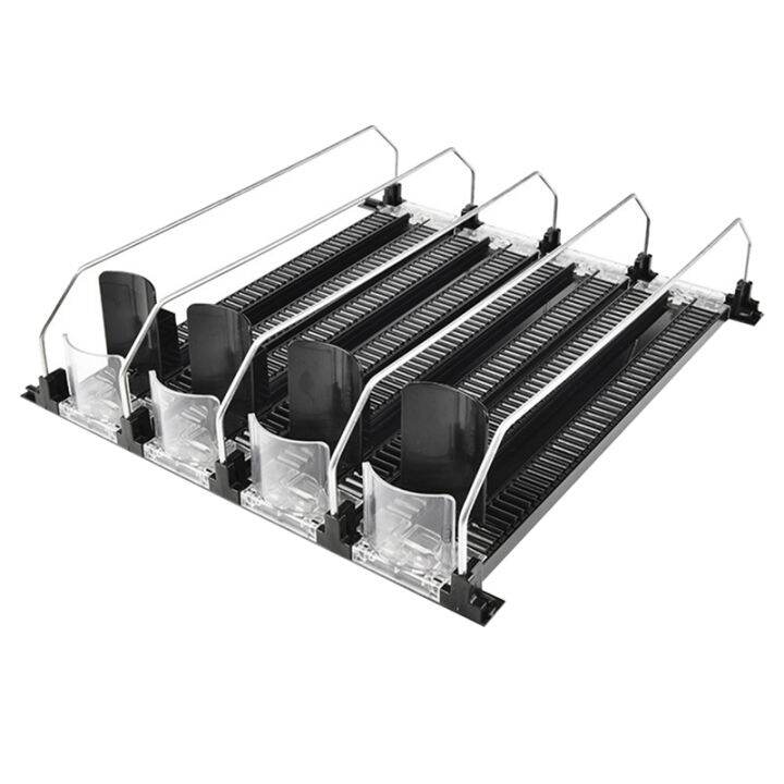 refrigerator-can-rack-black-drink-organizer-for-refrigerator-with-adjustable-glide-automatic-push-puller-for-soda-beer-and-other-beverages