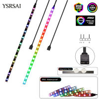 ไฟ LED Strip แม่เหล็ก RGB 5V แอดเดรส ws2812b Strip สำหรับ PC กรณีเมนบอร์ด 3 Pin Header สำหรับ ASUS Aura SYNC Light-asferttyre