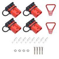 4 Pcs 2-4 Gauge Connector Plug 175A 12-36V Battery Quick Connector Red Battery Quick Disconnect Wire Harness Plug Accessory Kit