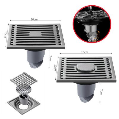 1pc Shower Floor Drain Stainless Steel Square Floor Drain Strainer Dectable Anti-odor Drainer With Filter Core Bathroom Hardware  by Hs2023