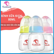 Bình Sữa Nhựa Cổ Hẹp 80ml Không Bpa Kichilachi Kichi  KÈM NÚM TI