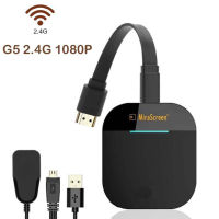 G5 HDMI 1080P 2.4G Wireless WiFi Display Receiver Dongle Stick Video Adapter Screen Share for iPad iPhone iOS Android