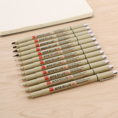 คุณภาพสูงไมครอน Pigment Neelde แปรงนุ่มปากกา 003 005 กันน้ำ MARKER ปากกาเครื่องเขียนอุปกรณ์สำนักงาน-zptcm3861