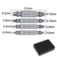 5/6ชิ้นอุปกรณ์ถอนสกรู Set Mata Bor เสียหายถูกถอดออกเอ็กแทร็คเตอร์สกรูถอดเครื่องมือสำหรับรื้อถอนสลักเกลียวที่แตกออกได้ง่าย