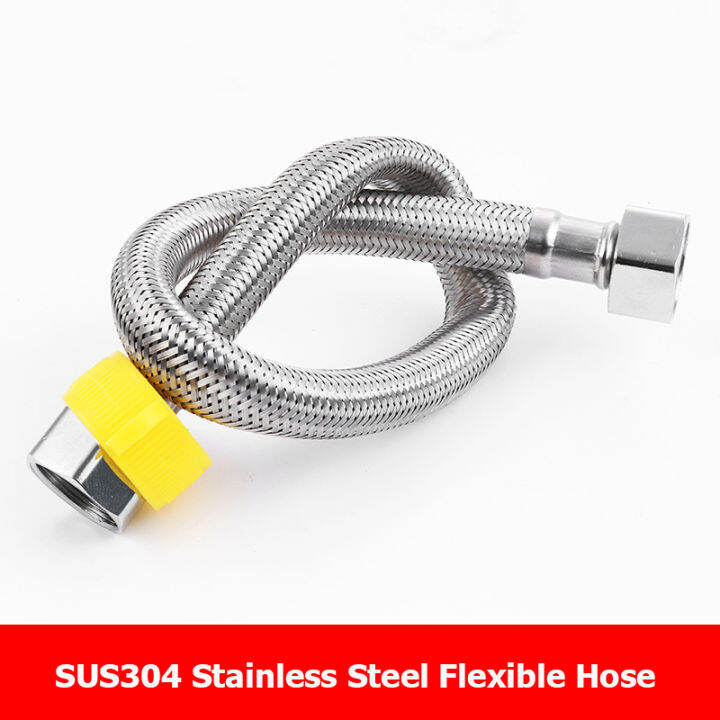 SUS304 Stainless Steel Braided Hose Angle Valve Water Inlet Flexible ...