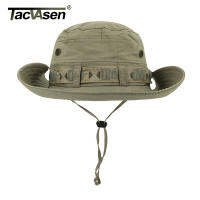 TACVASEN Army Men Tactical Sniper Hats Fish Bucket Hats Boonie Hat Summer Sun Protection Safari Cap Military Hike Hunt Hats Caps