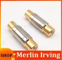 Merlin Irving Shop Dual RCA Connectors RCA Female to Female Jack Socket plug Straight Adapter Gold Plated Speaker Cable Extender