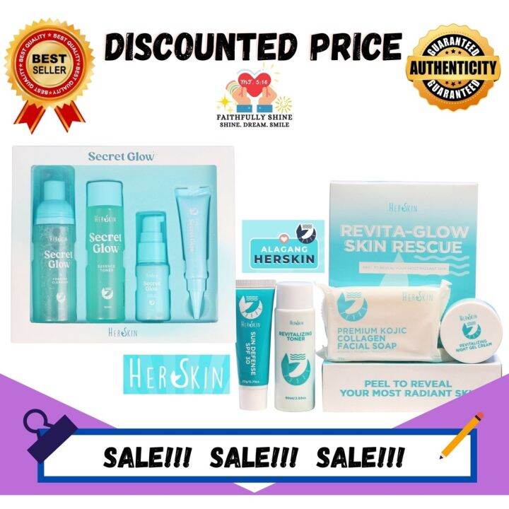 Her Skin Revita Glow Rejuvenating Set Secret Glow Set Body Wash HerSkin