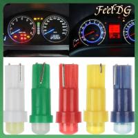 FEELDG 10/20pcs T5 ลิ่ม หลากสี รถยนต์ ไฟแดชบอร์ด หลอดไฟภายในรถ เครื่องมือวัด