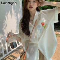 Laz Nigori เสื้อสเวตเตอร์ถักแบบญี่ปุ่นสำหรับผู้หญิง,เสื้อสเวตเตอร์กันแดดเสื้อปักลายหวานสไตล์เกาหลีเสื้อสสไตล์มหาลัย