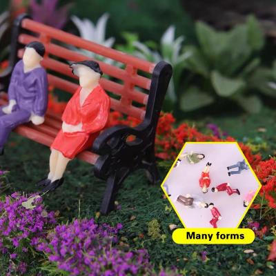 Scale Model Architecture Seated Figure Toys Miniature Sitting Scene Street All Construction For Diorama Making People U5X2