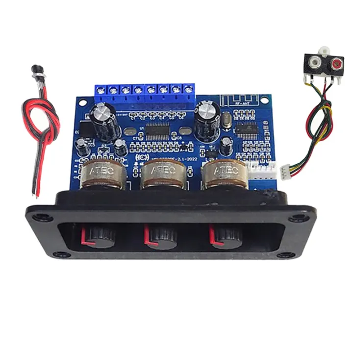 2.1 Channel Bluetooth 5.0 Audio Amplifier Board 2X25W+50W Subwoofer Class D Amplifier Board Kit