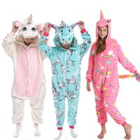 Kigurumi Suit for Children Winter Overalls Warm Kids Pajamas For Girls Pjs Baby Boy Nightwear Anime Unicorn Pijama Toddler Home