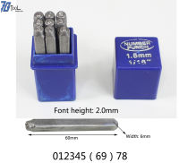 9PCS Stamps Number Set Punch Steel Metal Tool Case Craft Hot 1.522.0mm