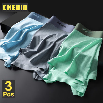 CMENIN MiiOW 3Pcs ยอดนิยม NYLON กางเกงในชายเซ็กซี่กางเกงบ็อกเซอร์กางเกงขาสั้น Quick Dry กางเกงในชายกางเกงในชายนักมวยกางเกงชั้นในผู้ชาย Mens M1230