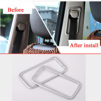 2Pcs ABS Chrome Car Seat Belt Decoration Frame Cover Trim For Land Rover Discovery 4 LR4 2010-16 For Range Rover Sport 2009-2013