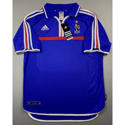 เสื้อบอล ย้อนยุค ทีมชาติ ฝรั่งเศส 2000 เหย้า Retro France Home เรโทร คลาสสิค