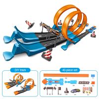 【CC】 Stunt Speed Car Wheels for Kids Racing Diy Assembled Rail Kits Interactive Boy Children