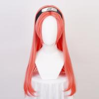 Haruno Sakura Cosplay Wigs Pink Straight Heat Resistant Synthetic Hair +Headhand +Free Wig Cap Wig  Hair Extensions Pads