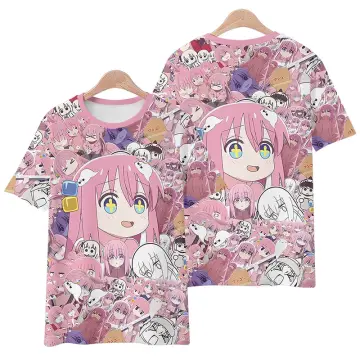 Anime BOCCHI THE ROCK! hitori bocchi T-shirt Summer women men Short Sleeve  Tees