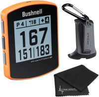 Bushnell Phantom 2 GPS Rangefinder with BITE Magnetic Mount and GreenView with Wearable4U Ultimate 3 Golf Tools Bundle Orange+Lens Cloth