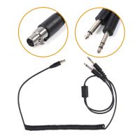 Mono Cable Line Cord Repairing DIY Aviation Headset Dual-Plug Aircraft Headphone W3JD