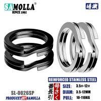 Rings Strengthen Double Silver/Black High [hot]Fishing Split Circle Stainless Snap 3.5-12MM Pesca Accessories Steel Round Quality