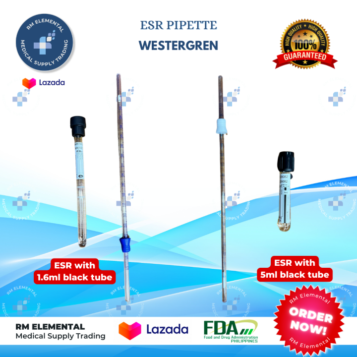 ESR Pipette (WESTERGREN) with or without Black Tube Lazada PH