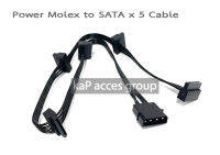 Power SATA / Molex 4 Pin Power x 5 เพาเวอร์ หัวเสียบ ฮาร์ดดิส บิทคอยน์ สายขุด HDD ssd pc ยาว 60 ซม.