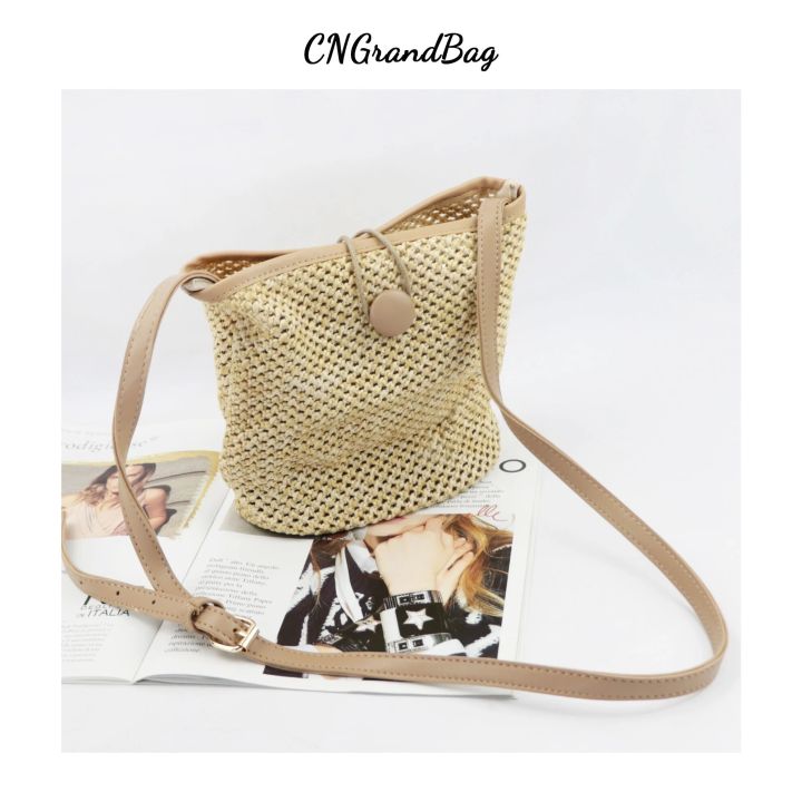 free-shipping-women-straw-shoulder-bag-summer-ladies-weave-crossbody-bag-new-fashion-2-in-1-bucekt-bag