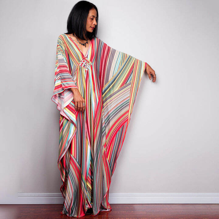 colorful-stripe-print-bikini-cover-up-sexy-women-v-neck-beach-dress-tunic-kaftans-oversize-weave-beachwear-swimsuit-cover-ups-xnj