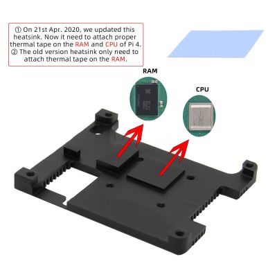 Raspberry Pi 4 Embedded Armor อะลูมินัมอัลลอยฮีทซิงค์เข้ากันได้กับ Raspberry Pi 4รุ่น B และ RPi 4 Expasnion Board เท่านั้น