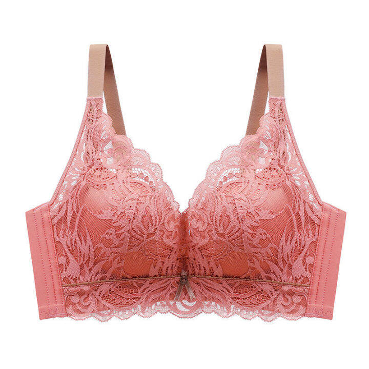 Triumphˉ lace double pads push up bra for small breast women non wire