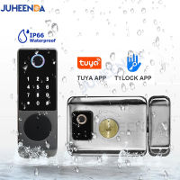 กันน้ำ Tuya สมาร์ท Wifi ล็อคสำหรับประตูกลางแจ้งอิเล็กทรอนิกส์ดิจิตอลรหัส Keyless ลายนิ้วมือล็อค TTlock App รีโมทคอนโทรล-hjgytyuuiytt