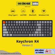 Bàn phím cơ Keychron k4 Nhôm Led RGB VERSION 2 thumbnail