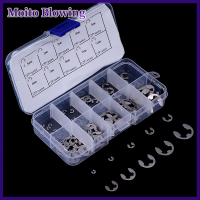 Moito 120ชิ้น/กล่อง304สแตนเลสสตีล E-CLIP retaining CLIP Assortment KIT M1.5 ~ M10