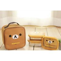 Rilakkuma Stainless Steel 3 Tier Lunch Box Brown Color