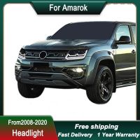 ไฟหน้ารถสำหรับ VW Amarok 2008-2020อัพเกรดเป็นไฟท้าย LED ไฟฉายคาดศีรษะไฟฉายคาดศีรษะ DRL ไฟหน้าประกอบ