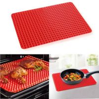 【COD IN STOCK Fast Delivery】Sheet Pyramid Microwave Oven Baking Tray Placemat Pyramid Pan Non Stick Cooking Mat Bakeware Moulds Silicone Oven Baking Tray BBQ Pizza Mat