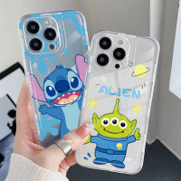 เคสสำหรับ Xiaomi Redmi Note 11 Pro 5G 11S 10 Pro 4G 10S Redmi 10C 9C คนต่างด้าวน่ารักขอบสี่เหลี่ยมแอร์ปลอกหมอน